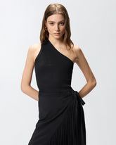 Canotta a costine con scollo a V e logo PINKO -  | Pinko