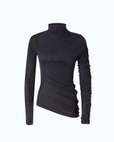 Rollkragenpullover mit asymmetrischem Saum -  | Pinko