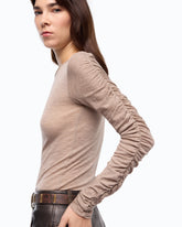Sweater with gathered sleeves -  | Pinko