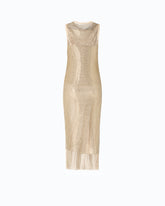 Vestido midi efecto red con strass -  | Pinko