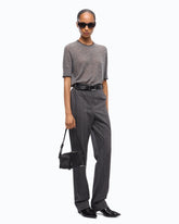T-shirt à manches mi-longues avec bords effilochés -  | Pinko