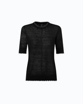 Camiseta de media manga con bordados deshilachados -  | Pinko