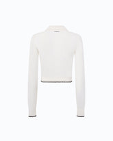 Cardigan cropped con colletto a polo -  | Pinko