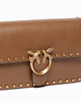Baby Love Bag One Slouchy crossbody bag in leather with studs -  | Pinko