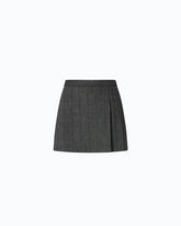 Pinstriped mini skirt with macro pleats -  | Pinko