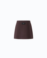 Pinstriped mini skirt with macro pleats -  | Pinko