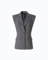 Pinstriped wool-blend vest -  | Pinko