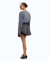 Sweat-shirt délavé à logo Love Birds -  | Pinko