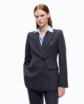 Giacca gessata in misto lana -  | Pinko