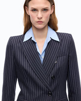 Giacca gessata in misto lana -  | Pinko
