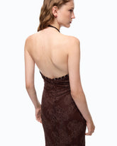 Long slip dress with lace -  | Pinko