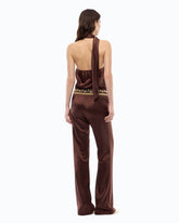 Long satin jumpsuit with sash -  | Pinko