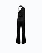 Long satin jumpsuit with sash -  | Pinko