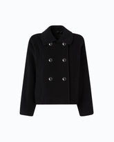 Caban croisé en drap double de laine mélangée -  | Pinko