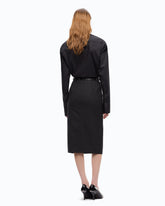 Jupe midi ajustée à double fente -  | Pinko