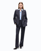 Pantalon à rayures en laine mélangée -  | Pinko