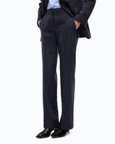 Pantalon à rayures en laine mélangée -  | Pinko