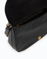 Medium leather bag with Love Birds Diamond Cut buckle -  | Pinko