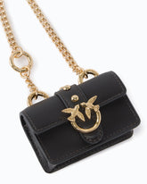 Nano Love Bag One aus Leder - Dunkelrot | Pinko