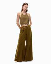Fully rhinestoned open-back top -  | Pinko