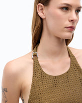Fully rhinestoned open-back top -  | Pinko