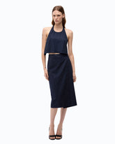 Gonna longuette a portafoglio full strass -  | Pinko
