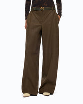 Pantalon droit façon nubuck -  | Pinko