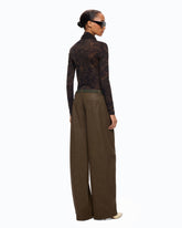 Pantalon droit façon nubuck -  | Pinko