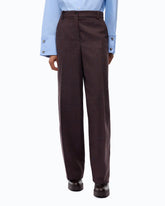 Barrel-fit trousers in slub canvas -  | Pinko