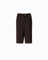 Bermuda shorts in stretch wool-blend fabric -  | Pinko