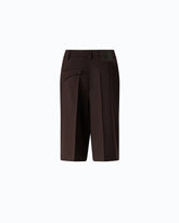 Bermuda shorts in stretch wool-blend fabric -  | Pinko