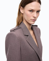 Veste cropped à micro-motif pied-de-poule -  | Pinko