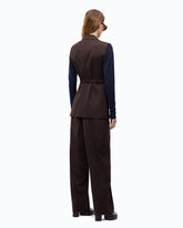 Veste sans manches ceinturée ouverte sur les côtés -  | Pinko