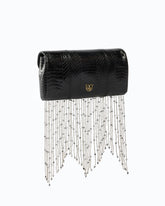 Mała torebka do ręki Love Bag Clutch ze skóry ayers z frędzlami PINKO Galleria -  | Pinko