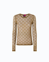 Stretch lace sweater with Love Birds logo motif -  | Pinko
