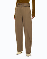 Barrel-fit trousers with belt -  | Pinko