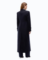 Manteau long en drap de laine mélangée -  | Pinko