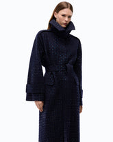 Cappotto lungo in lana full strass -  | Pinko