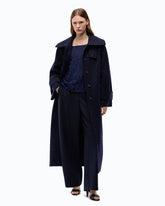 Cappotto lungo in lana full strass -  | Pinko