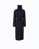 Cappotto lungo in lana full strass -  | Pinko