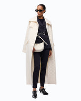 Cappotto lungo in lana full strass -  | Pinko