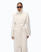 Cappotto lungo in lana full strass -  | Pinko