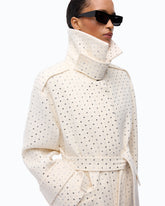Cappotto lungo in lana full strass -  | Pinko