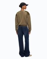 Sweatshirt aus Baumwolle mit Strasssteinen an den Schultern -  | Pinko