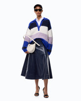 Jupe midi embossée crocodile -  | Pinko