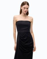 Sleeveless satin midi dress -  | Pinko