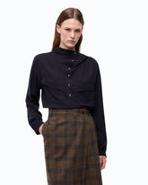Bluse mit Taschen und Knöpfen - Dunkelblau | Pinko