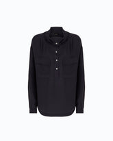 Bluse mit Taschen und Knöpfen - Dunkelblau | Pinko