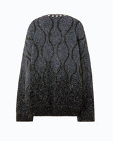 Sweater with jewel collar and micro sequins -  | Pinko