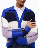 Sweter z mieszanki alpaki w paski -  | Pinko